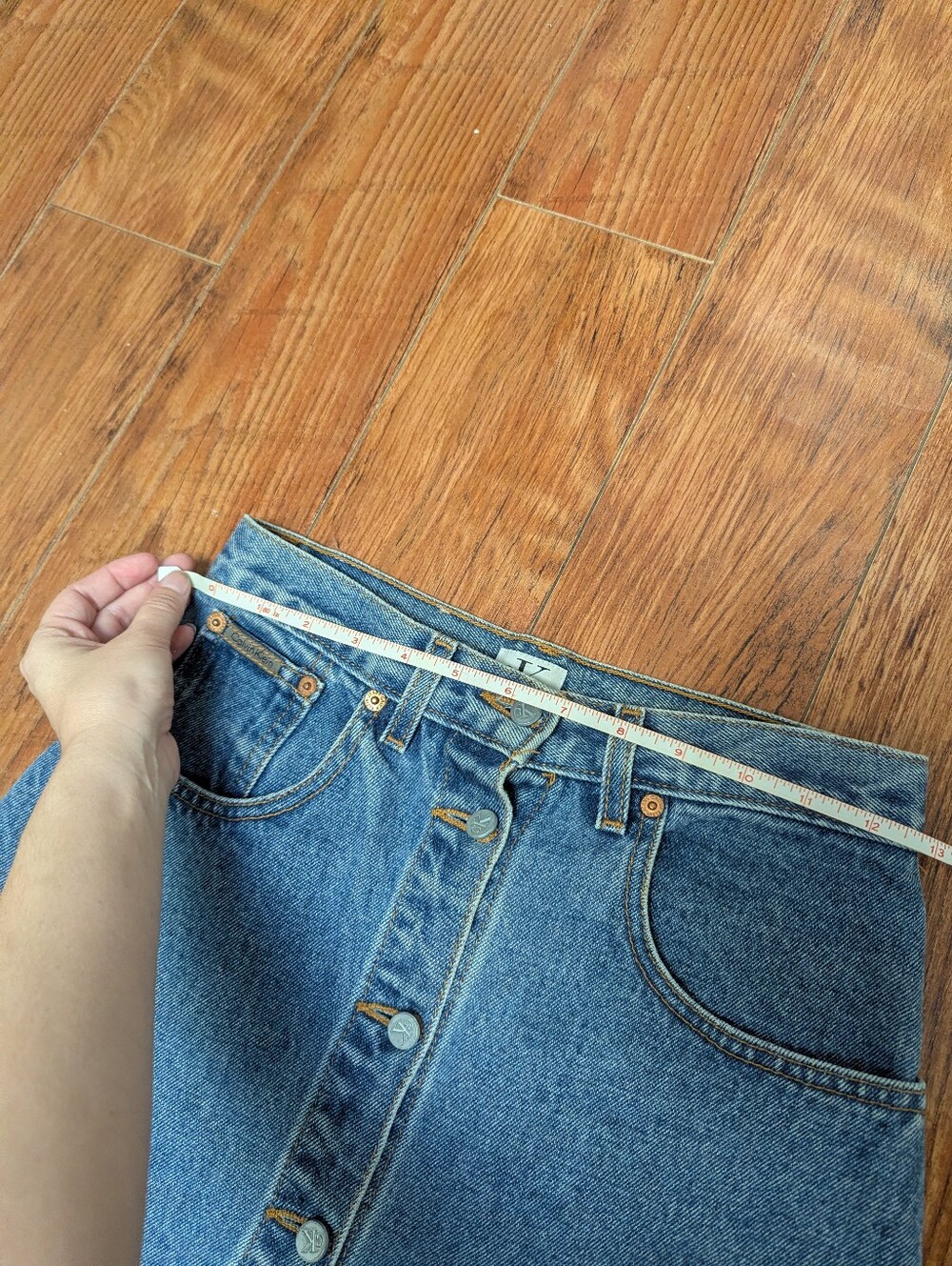 Vintage 90s Calvin Klein Denim Skirt - Picture 6 of 7